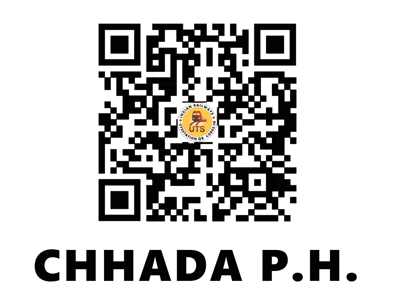 UTS QR Code for CHHADA P.H. - CHDX (SB - MADHYA PRADESH)